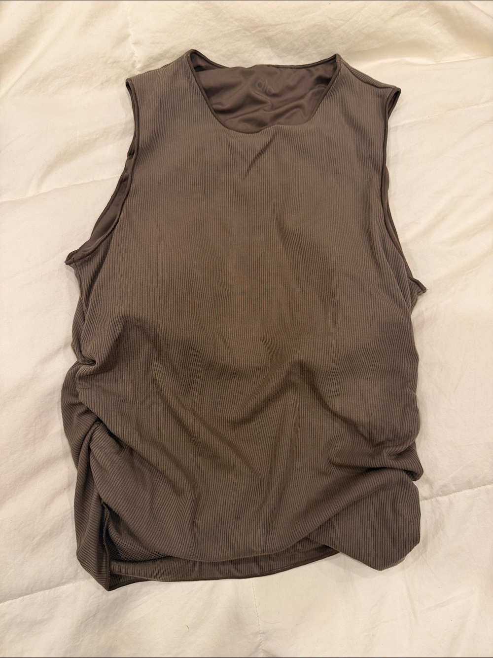 ALO Yoga Ribbed Sleeveless Tank - Taupe